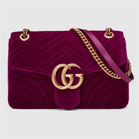 gucci gg martmont blue velvet bag|gucci velvet bag fuchsia.